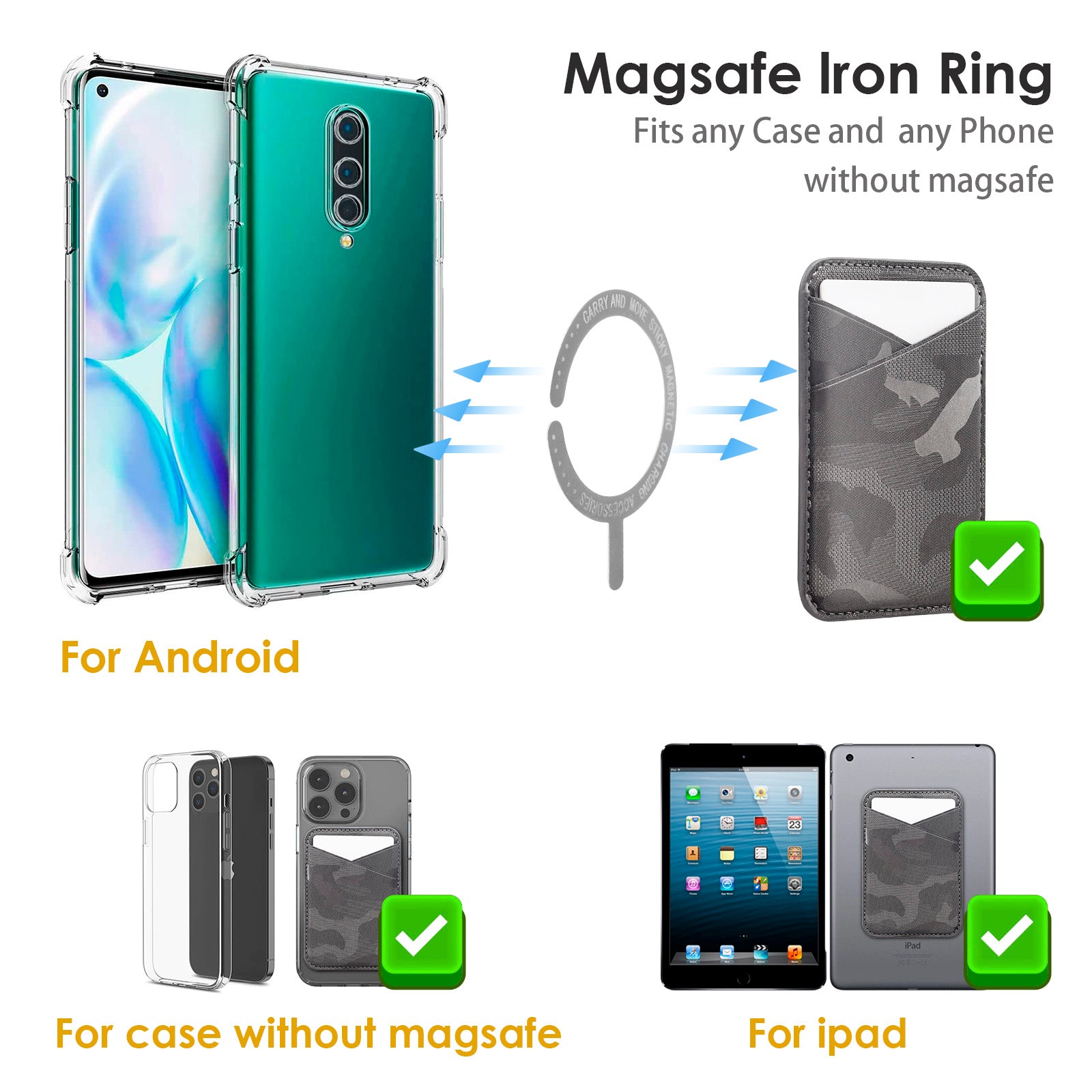 PHCOZY Portafoglio MagSafe In Pelle Tessuta Per IPhone 12/13/14/15 – 3 Tasche Carte, Protezione RFID, Magnete Forte, Nero