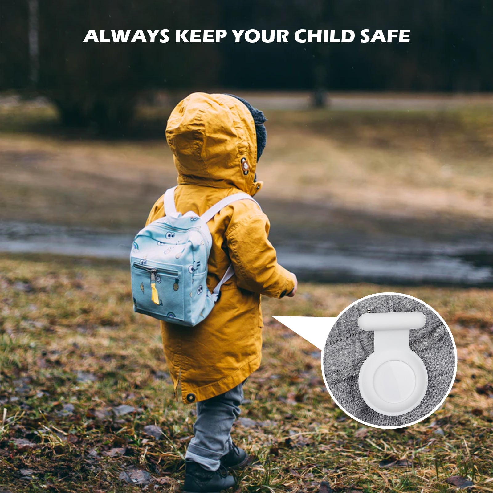Airtag Hidden GPS Tracker,Airtag for Kids,Elderly,Pet,Clothing,Safer than Airtag Watch,Airtag Keychain,and Airtag Necklace. (White)