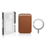 Magsafe Wallet Leather Compatible with iPhone 12/13/14 Mini/Plus/Pro/Max,Card Holder with RFID and MagSafe Magnet (Saddle Brown)