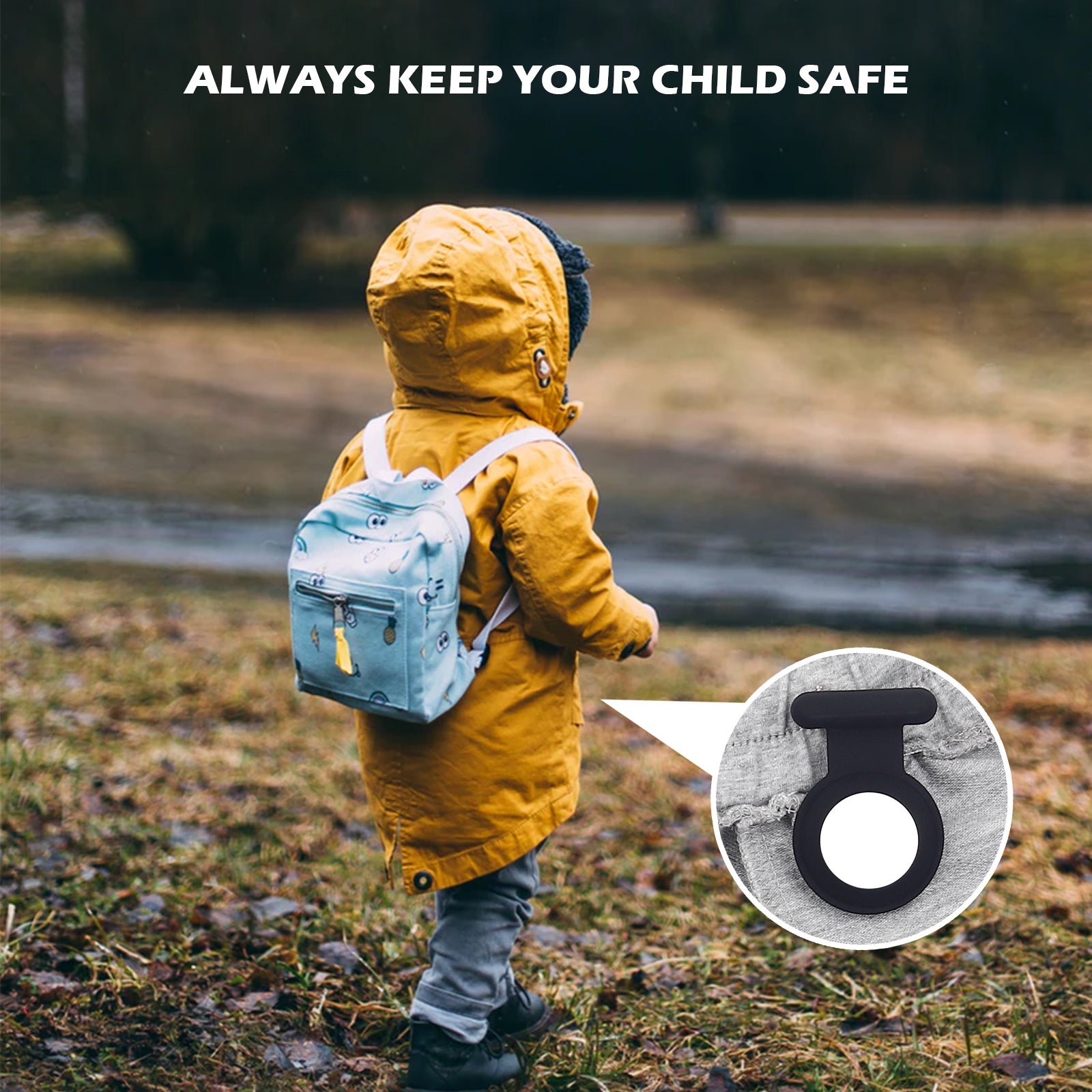 airtag in kids backpack Airtag Hidden GPS Tracker,Airtag for Kids,Elderly,Pet,Clothing,Safer than Airtag Watch,Airtag Keychain,and Airtag Necklace. (2Black&2White)